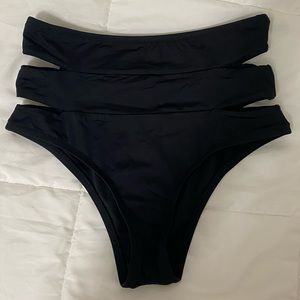 Black cut out bikini bottoms